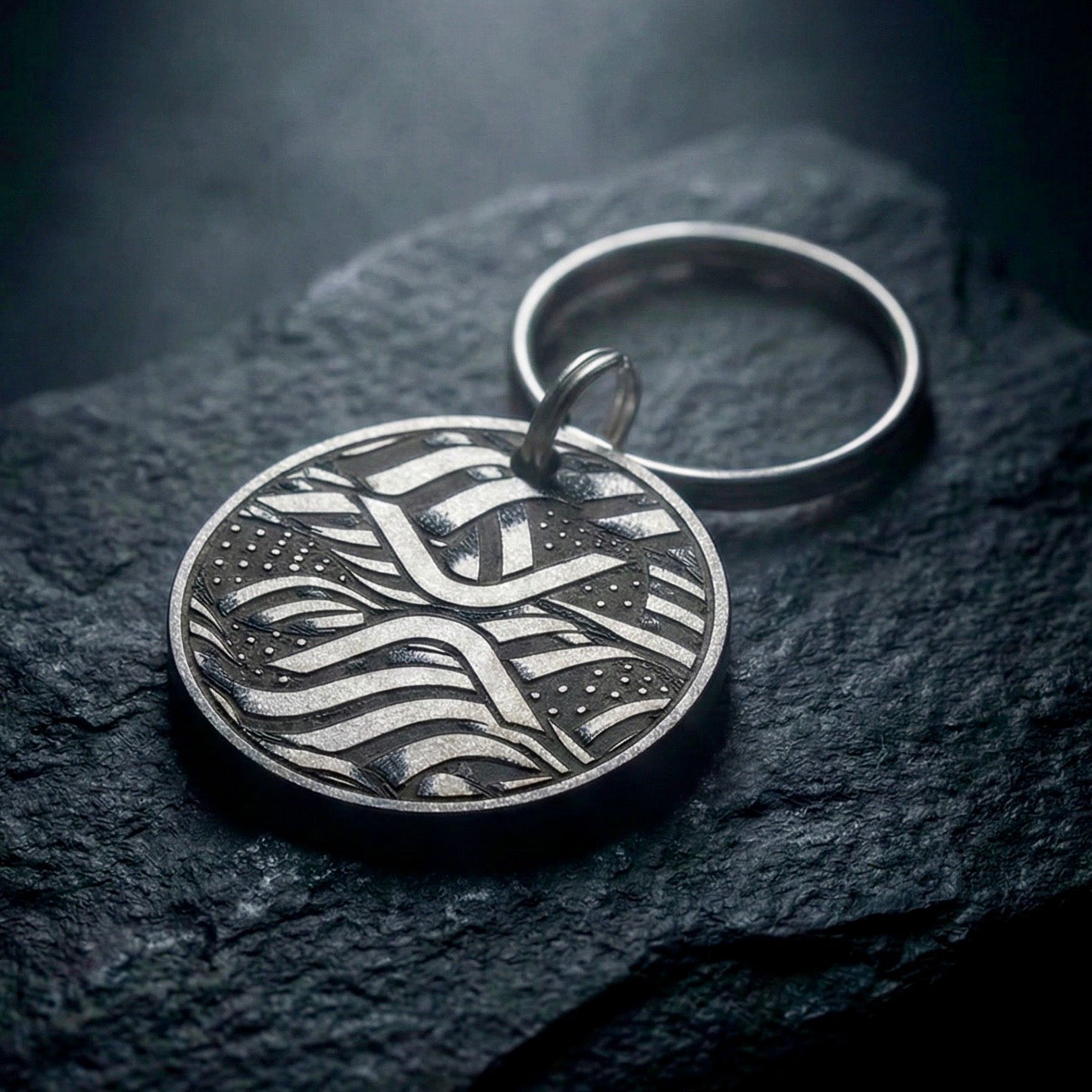 Engraved Titanium Keychain